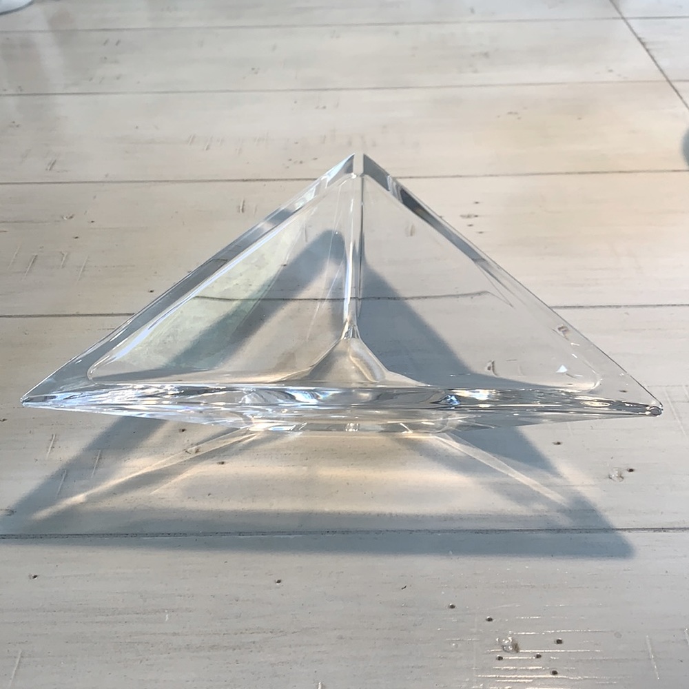 Orrefors Triangle Crystal Bowl